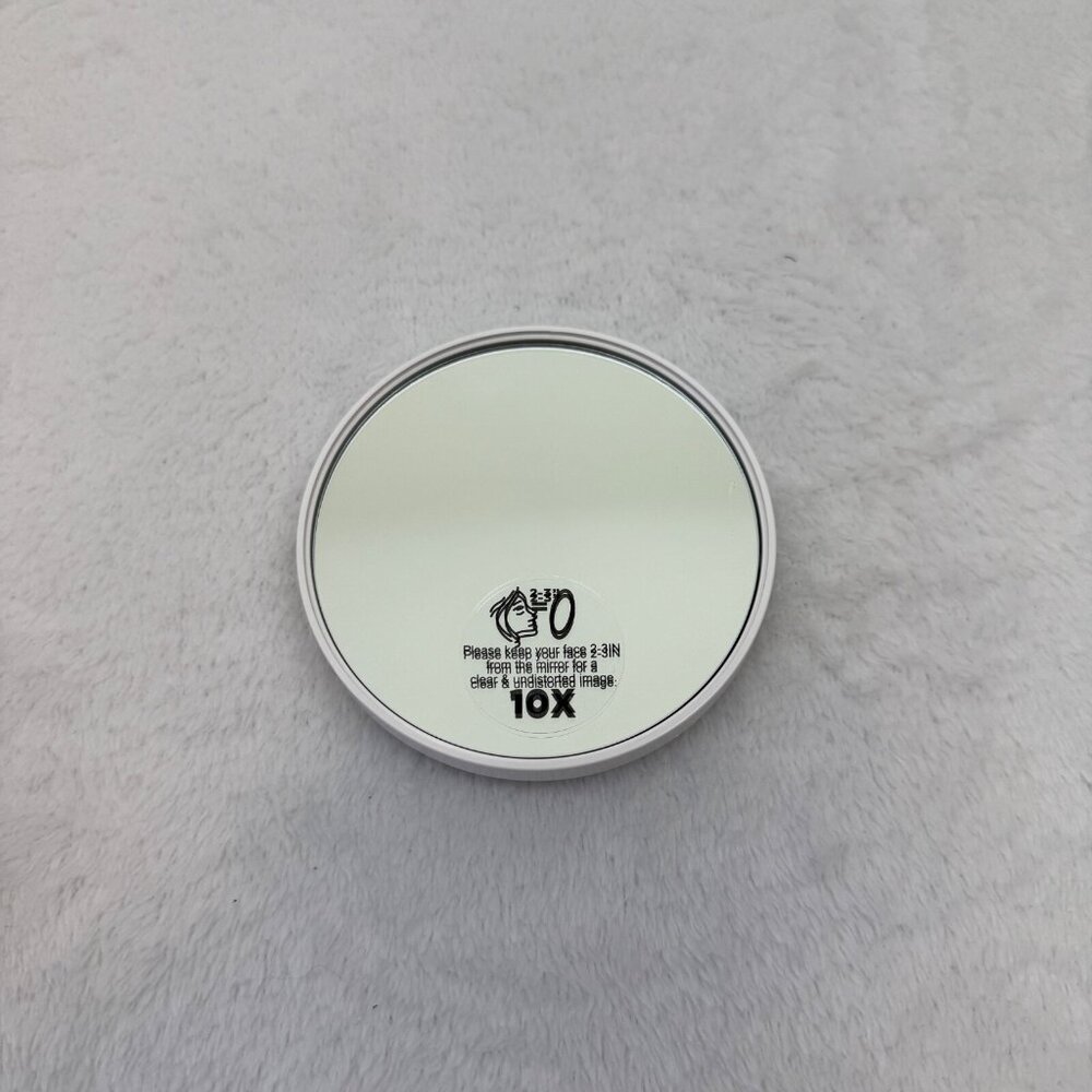 3.5" Round 10x Make-up Mirror w/Suction Cups